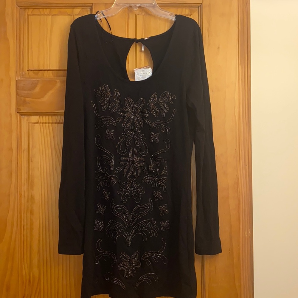 Free People Black Detailed Dress